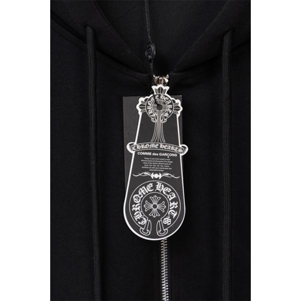 CHROME HEARTS クロムハーツ コピー 洗練ミニマル エンブレム刺繍 ジップパーカー 上質 厚手 定番