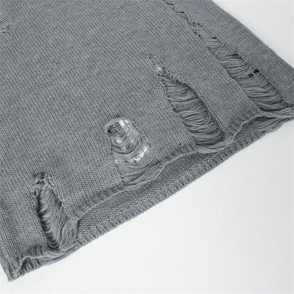 ダメージニット クロスモチーフ 立体感 グランジ系 CHROME HEARTS クロムハーツ コピー