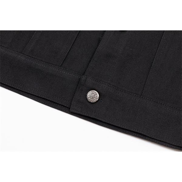 CHROME HEARTS クロムハーツ コピー ブラック クロススタッズ デニムジャケット シャープ 洗練