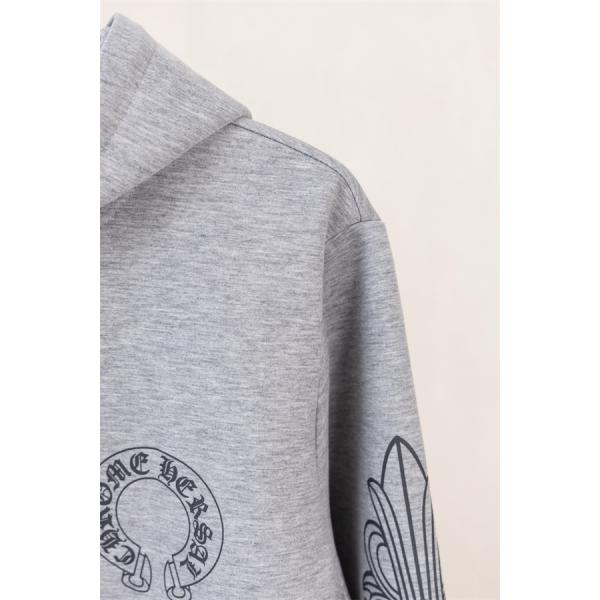 2026新作 グレー プリント CHROME HEARTS クロムハーツ コピー ジップパーカー 上質 柔らか 洗練