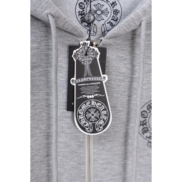 2026新作 グレー プリント CHROME HEARTS クロムハーツ コピー ジップパーカー 上質 柔らか 洗練