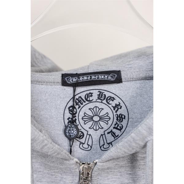 2026新作 グレー プリント CHROME HEARTS クロムハーツ コピー ジップパーカー 上質 柔らか 洗練