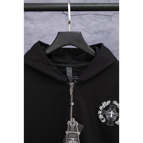 ホワイト オーナメントプリント CHROME HEARTS クロムハーツ コピー ジップパーカー 2026新作