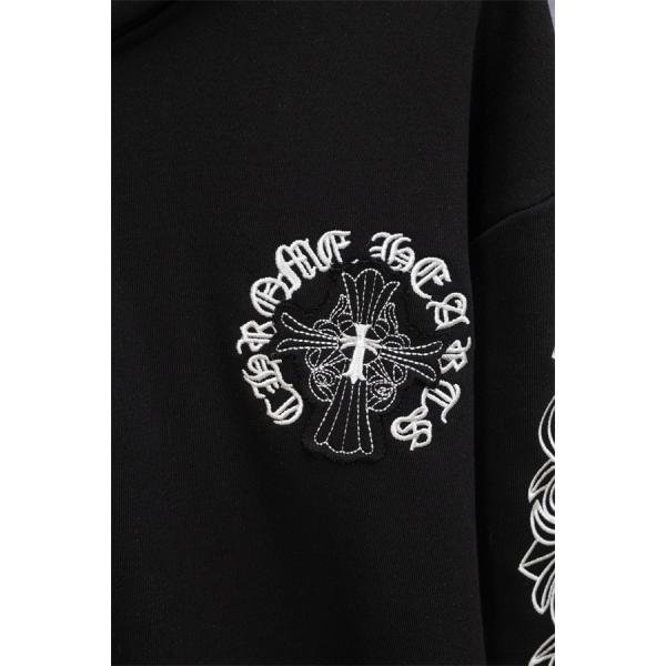 ホワイト オーナメントプリント CHROME HEARTS クロムハーツ コピー ジップパーカー 2026新作