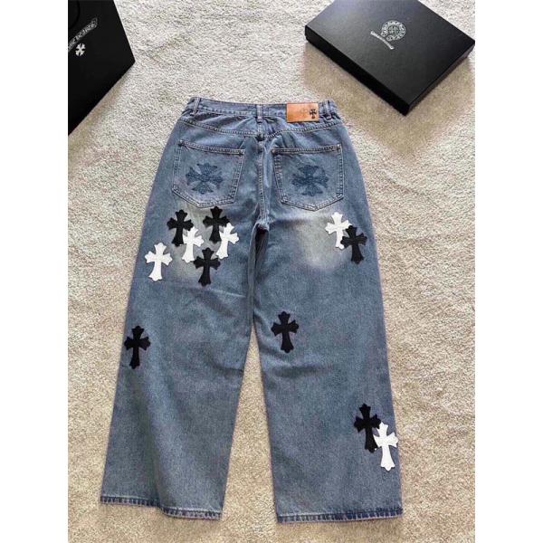 入手困難 2026新作 ブラック デニムパンツ 着心地抜群 CHROME HEARTS クロムハーツ コピー