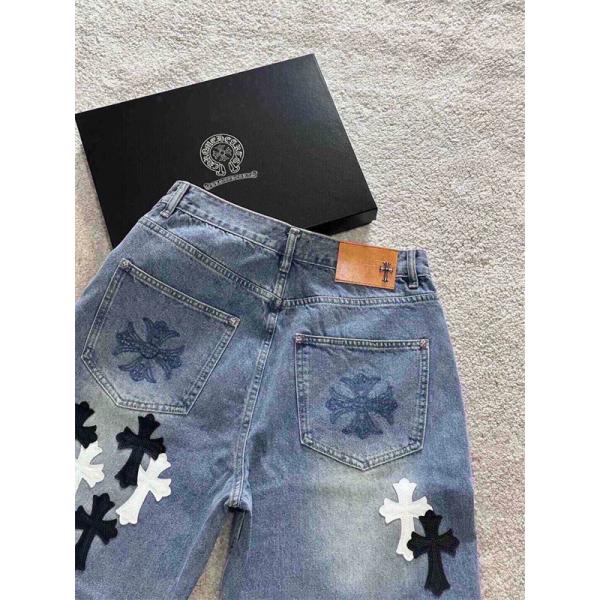 入手困難 2026新作 ブラック デニムパンツ 着心地抜群 CHROME HEARTS クロムハーツ コピー