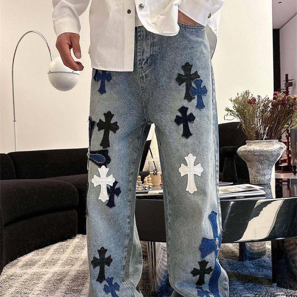 CHROME HEARTS クロムハーツ コピー 人気爆発 デニムパンツ 2026新作 上質素材 快適