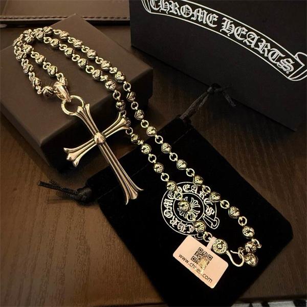 高級感溢れる シルバー CHROME HEARTS クロムハーツ コピー ネックレス 重厚 プレミアム
