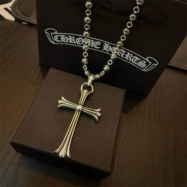 高級感溢れる シルバー CHROME HEARTS クロムハーツ コピー ネックレス 重厚 プレミアム