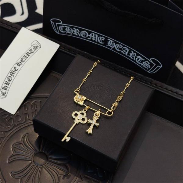 CHROME HEARTS クロムハーツ コピー 2026新作 注目度抜群 ゴールド ネックレス トレンド