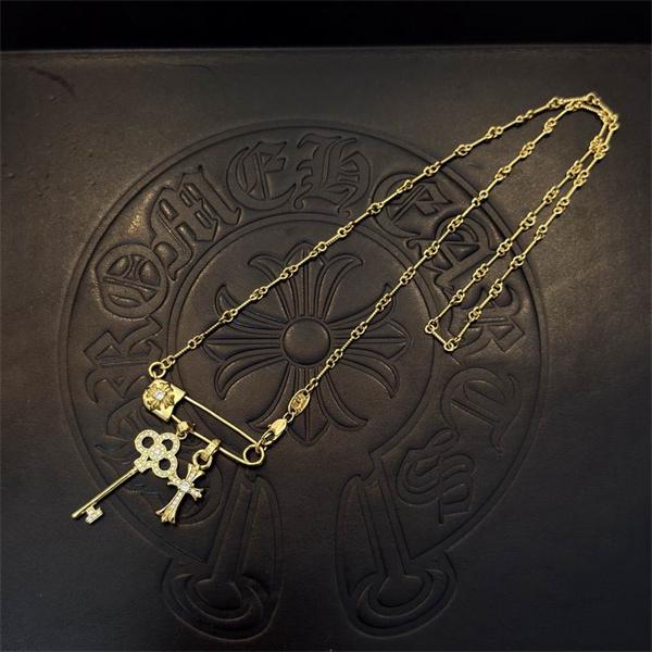 CHROME HEARTS クロムハーツ コピー 2026新作 注目度抜群 ゴールド ネックレス トレンド