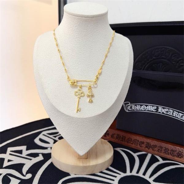 CHROME HEARTS クロムハーツ コピー 2026新作 注目度抜群 ゴールド ネックレス トレンド