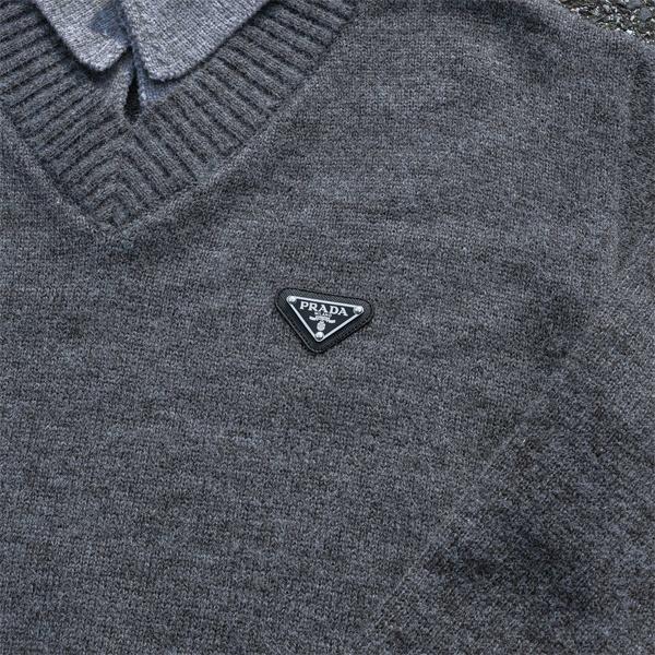 高級感漂う Vネック PRADA プラダ コピー ニット 上質 定番配色 2026新作定番
