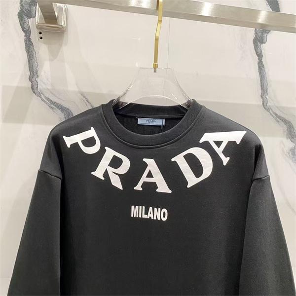 存在感抜群 2026新作 洗練ブラック PRADA プラダ コピー スウェット トレンド 
