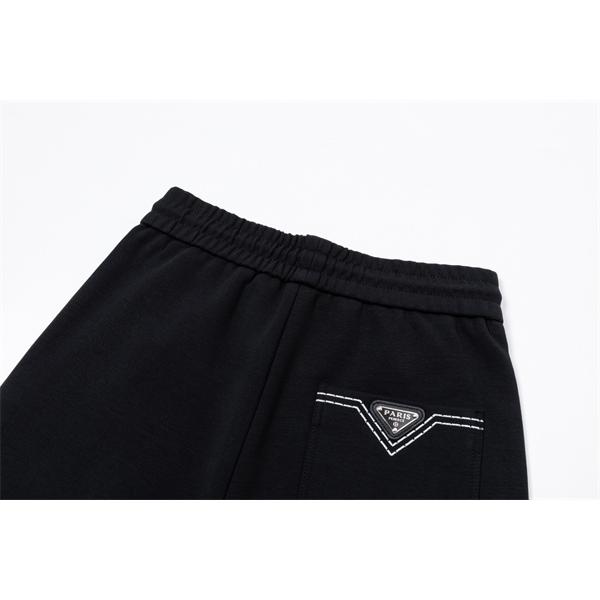 2026新作 ブラック ジョガーパンツ 刺繍 モード系  PRADA プラダ コピー