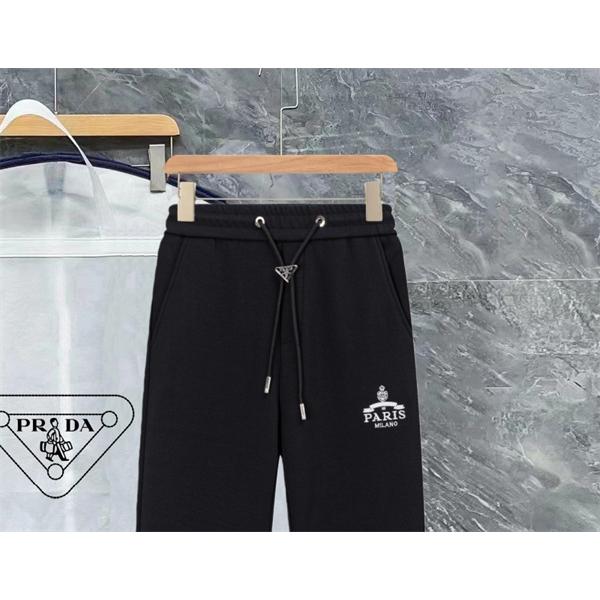 2026新作 ブラック ジョガーパンツ 刺繍 モード系  PRADA プラダ コピー