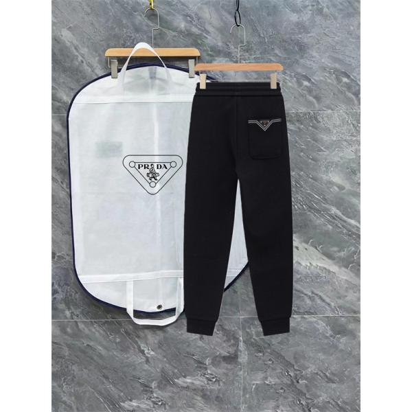 2026新作 ブラック ジョガーパンツ 刺繍 モード系  PRADA プラダ コピー
