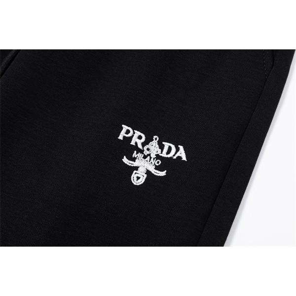 ブラック  PRADA プラダ コピー スウェットパンツ ジップポケット 売れ筋
