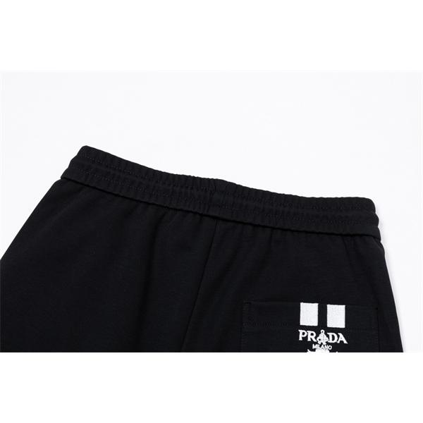 ブラック  PRADA プラダ コピー スウェットパンツ ジップポケット 売れ筋