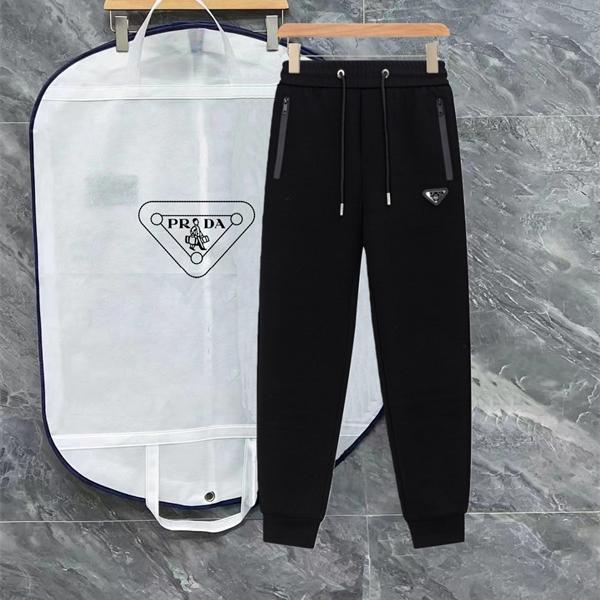 ブラック ベーシック スウェットパンツ ミニマル  PRADA プラダ コピー