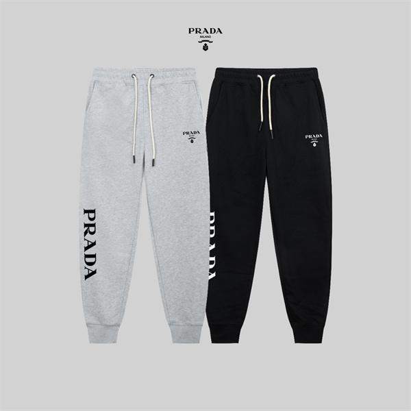 入手困難 ブラック  PRADA プラダ コピー スウェットパンツ プレミアム