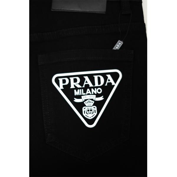 高級感漂う PRADA ブラック デニム パンツ 定番人気 プラダ コピー