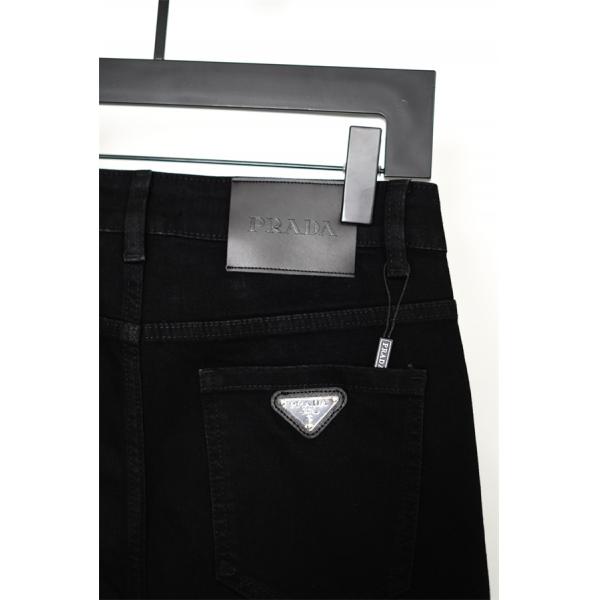 入手困難 洗練された プラダ コピー PRADA ブラック デニム 上質