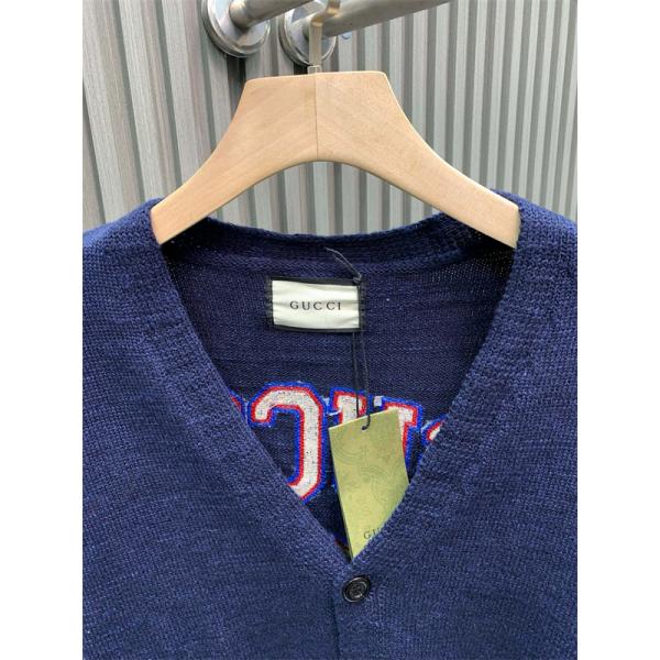 ニット GUCCI グッチ コピー セーター メンズ バックロゴ入り トップス 売れ筋  