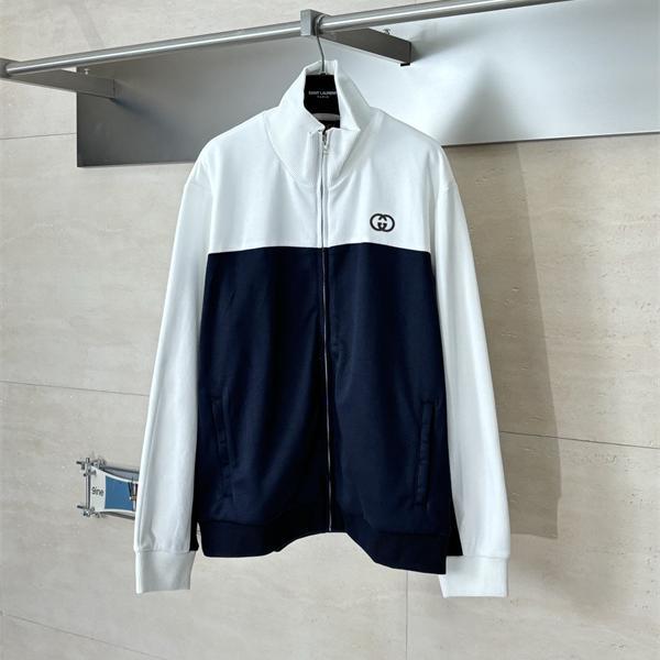 GUCCI グッチ コピー トラックジャケット メンズ バイカラー ジャージ 上質素材 スポーツ