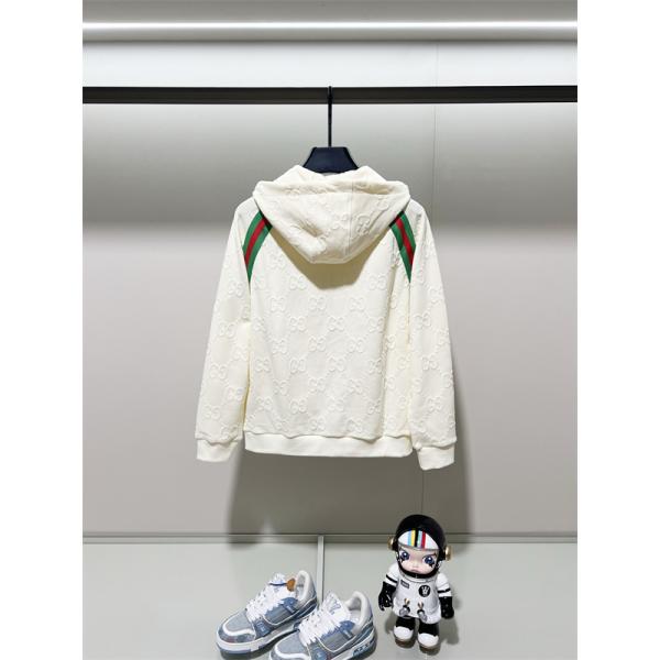 グッチ コピー GUCCI パーカー ジップアップ メンズ ホワイト 新作モデル