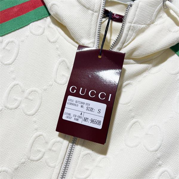 グッチ コピー GUCCI パーカー ジップアップ メンズ ホワイト 新作モデル