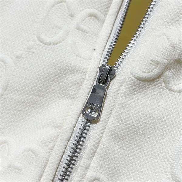 グッチ コピー GUCCI パーカー ジップアップ メンズ ホワイト 新作モデル