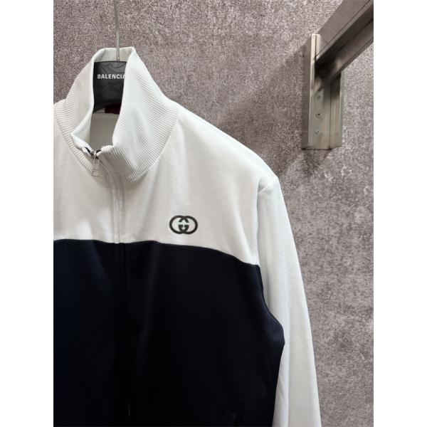 GUCCI ジャケット ホワイト ブラック ジャージ 定番デザイン グッチ コピー