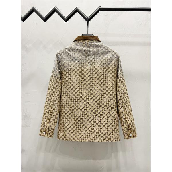 ジャケット メンズ GG総柄 ベージュ ブルゾン 定番人気 GUCCI グッチ コピー 