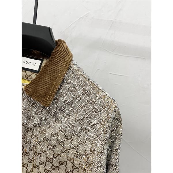 ジャケット メンズ GG総柄 ベージュ ブルゾン 定番人気 GUCCI グッチ コピー 