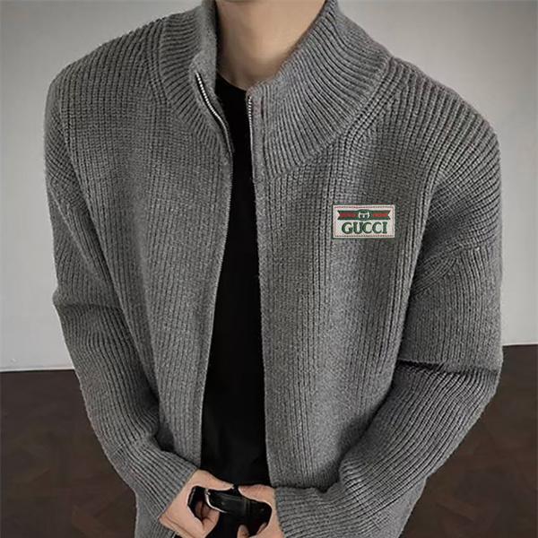 ニット GUCCI グッチ コピー  ジャケット メンズ フルジップ カジュアル 上質素材