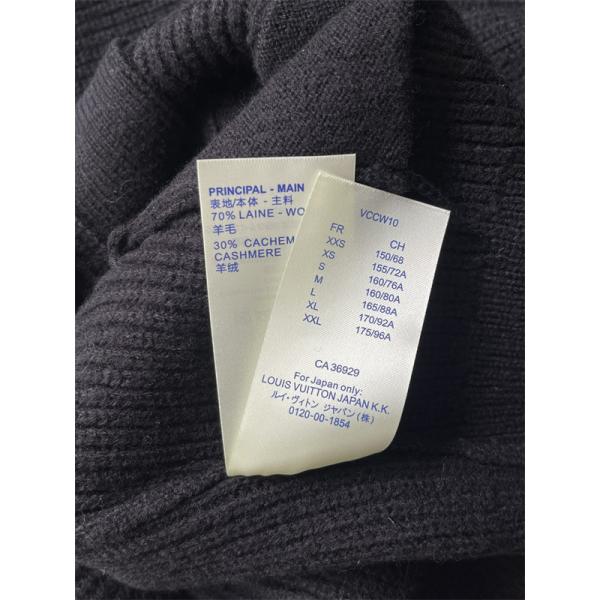 LOUIS VUITTON カーディガン メンズ ニット ブラック 高級感 ルイ ヴィトン コピー 