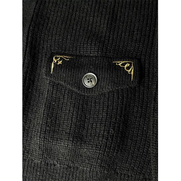 LOUIS VUITTON カーディガン メンズ ニット ブラック 高級感 ルイ ヴィトン コピー 