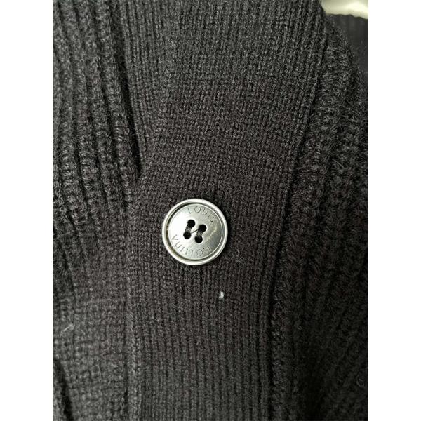 LOUIS VUITTON カーディガン メンズ ニット ブラック 高級感 ルイ ヴィトン コピー 