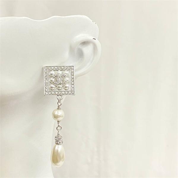 イヤリング スクエア クリスタル エレガント 結婚式対応 CHANEL シャネル コピー 
