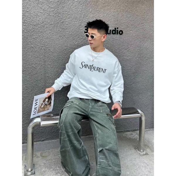 トレーナー 柔軟裏毛 ベーシック設計 通年対応 新作 SAINT LAURENT イヴ・サンローラン コピー