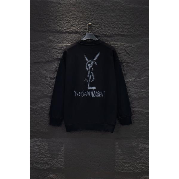 SAINT LAURENT イヴ・サンローラン コピー プリント トレーナー 厚手 ミニマル スタイリッシュ 定番