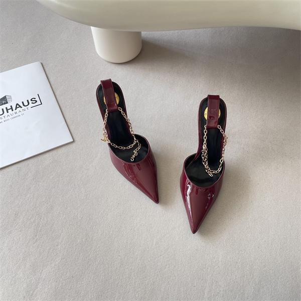 華やか演出 ハイヒール 光沢素材 8.0CMヒール 高級感漂う SAINT LAURENT イヴ・サンローラン コピー