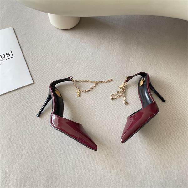 華やか演出 ハイヒール 光沢素材 8.0CMヒール 高級感漂う SAINT LAURENT イヴ・サンローラン コピー