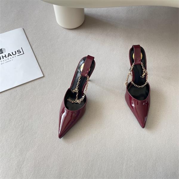 華やか演出 ハイヒール 光沢素材 8.0CMヒール 高級感漂う SAINT LAURENT イヴ・サンローラン コピー