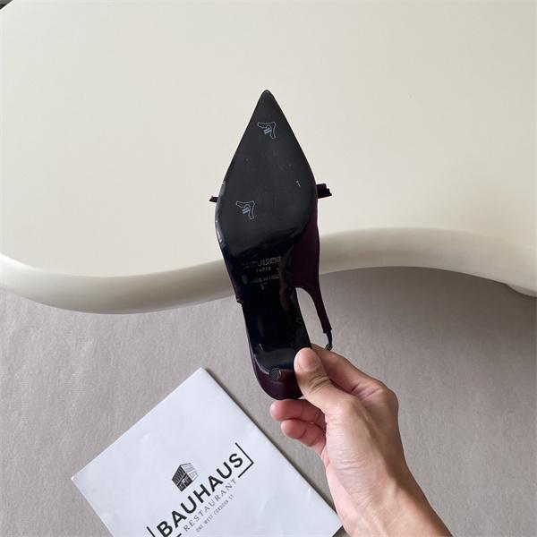 上質光沢 サテンパンプス SAINT LAURENT イヴ・サンローラン コピー 8.0CMヒール 軽量設計 新作