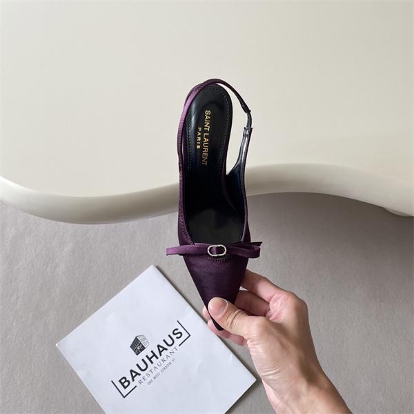 上質光沢 サテンパンプス SAINT LAURENT イヴ・サンローラン コピー 8.0CMヒール 軽量設計 新作