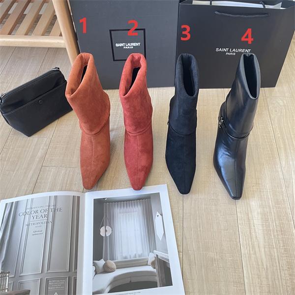 秋冬本命 美脚 SAINT LAURENT イヴ・サンローラン コピー ブーツ 柔軟レザー 洗練モード コーデ 9CMヒール 