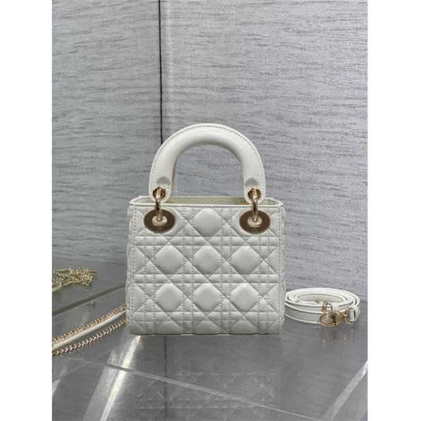 ins人気♥Classic Lady♥DIORディオールハンドバッグコピー2026トレンドホワイト色上品