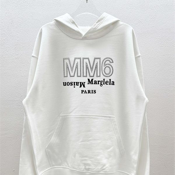 洗練 プリント Maison Margiela メゾン マルジェラ コピー パーカー オーバーサイズ 裏毛仕様 男女兼用